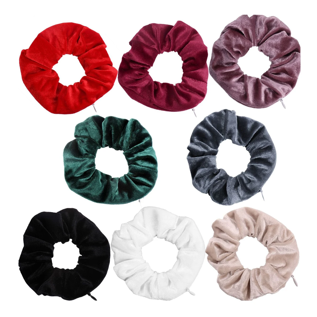 Hidden Pocket Scrunchies with Zipper Pouch 1