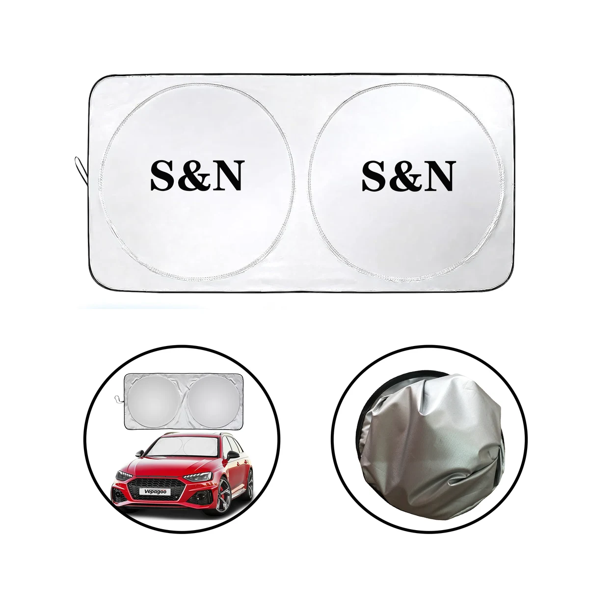 60" x 28" Foldable Car Sunshade 1