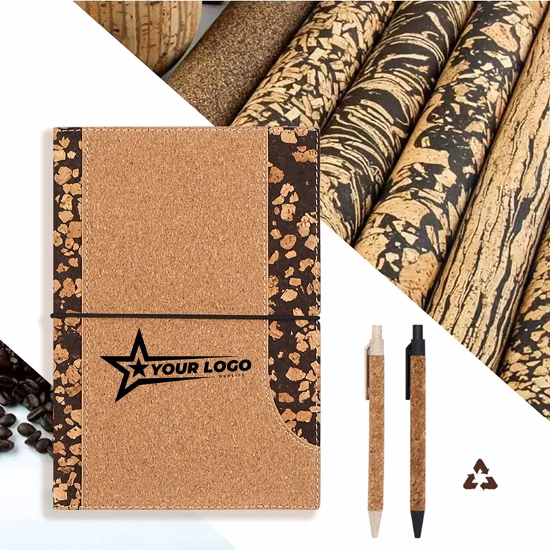 A5 Ruled Coffee Cork NotebookJournal with Gift Box