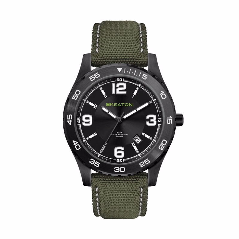 42MM, BLACK METAL CASE, 3-HAND MVT, DTE