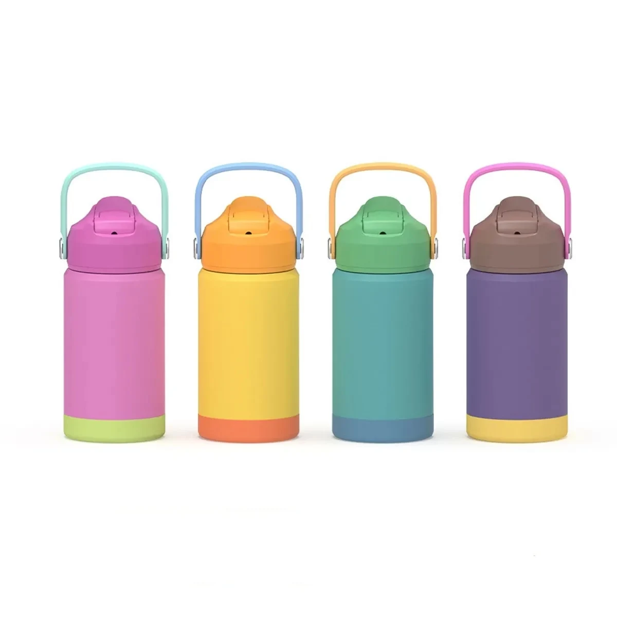 Modern Kids Water Bottle with Straw Lid 1