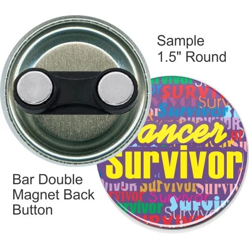 Bar Double Magnet 1 1/2 Inch Round Button 1