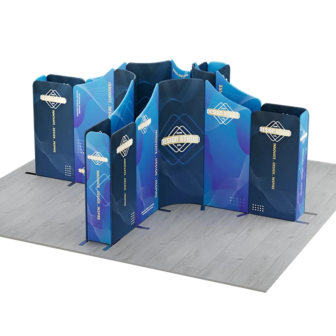16.4x16.4ft Magnetic Modular Fabric Displays - Island Shape 1