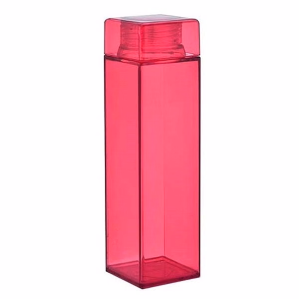 Square Plastic Water Bottle 17 oz