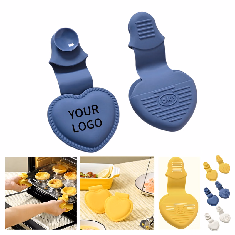 Silicone Heart Insulated Glove Clip Oven Mitts