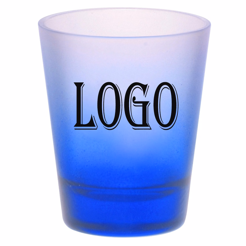 2oz Frosted Blue Shot Glass