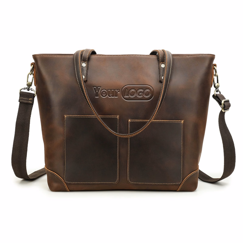 Leather High-capacity 14.2 inch Cross-body Bag Men Women