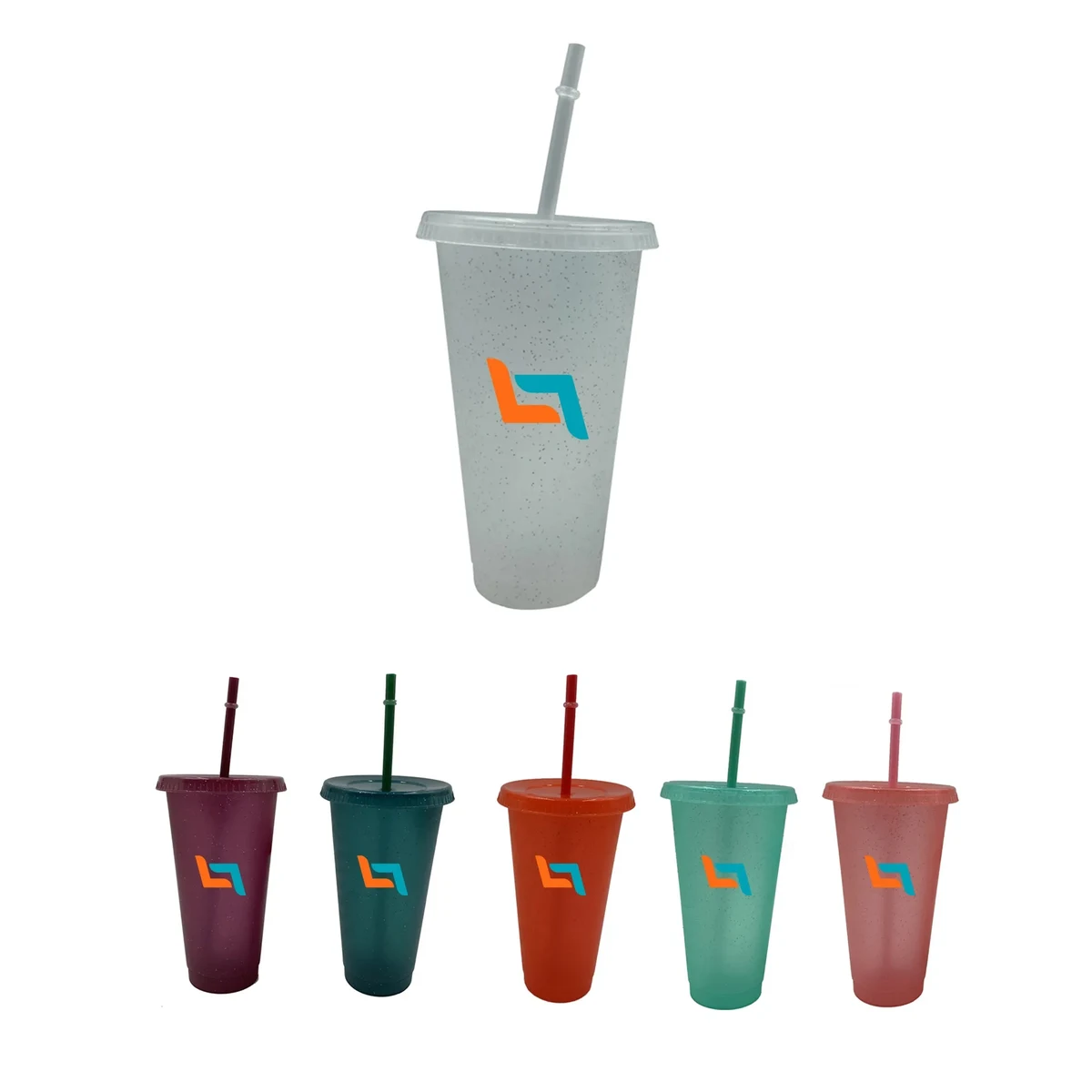 16OZ Plastic Sports Cup With Straw 1
