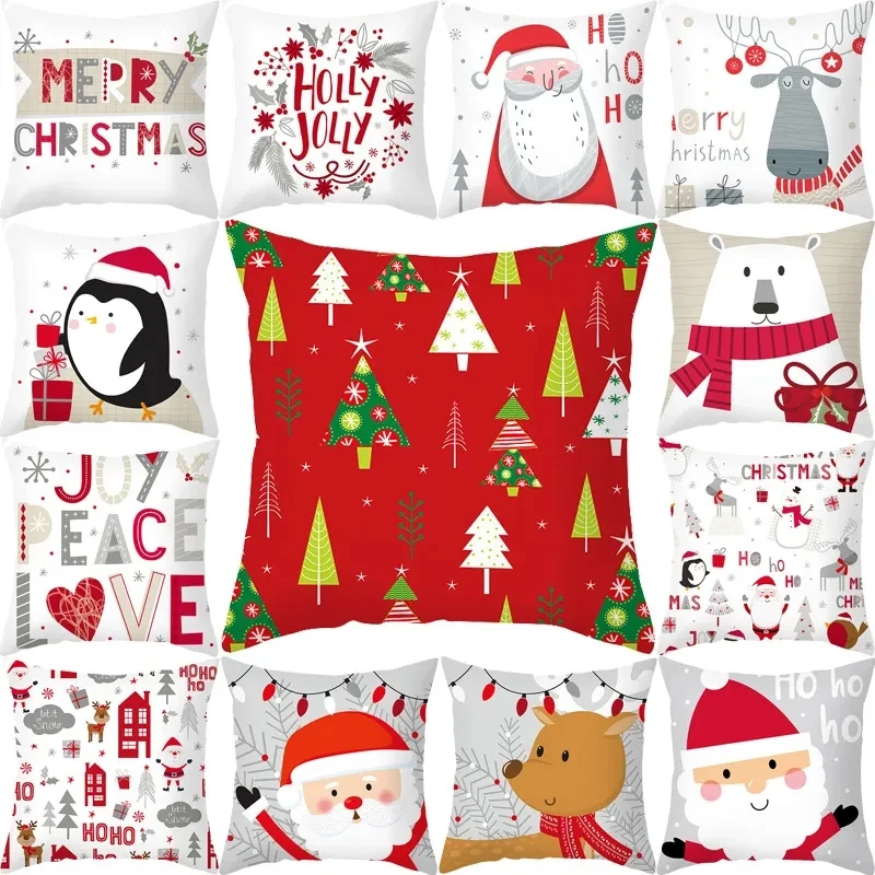 18"x18"Christmas Peach Velvet Pillowcase 1