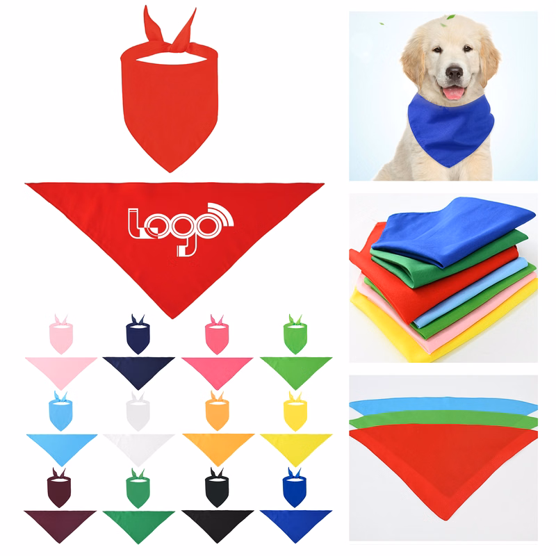 Customizable Pet Bandana in Solid Colors