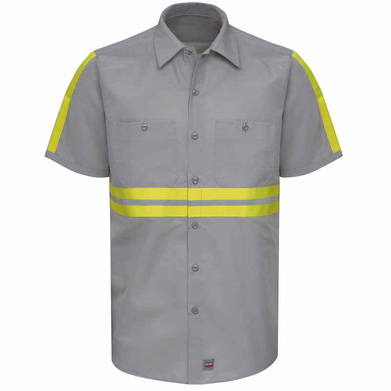 Red Kap® Short Sleeve Enhanced Visibility Industrial Work Shirt