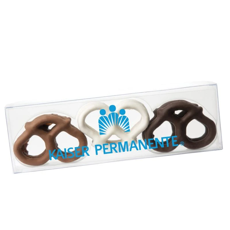 3 Ring Pretzel Acetate with Chocolate Trio of Pretzels 1