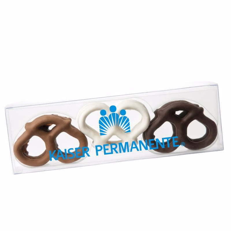 3 Ring Pretzel Acetate with Chocolate Trio of Pretzels