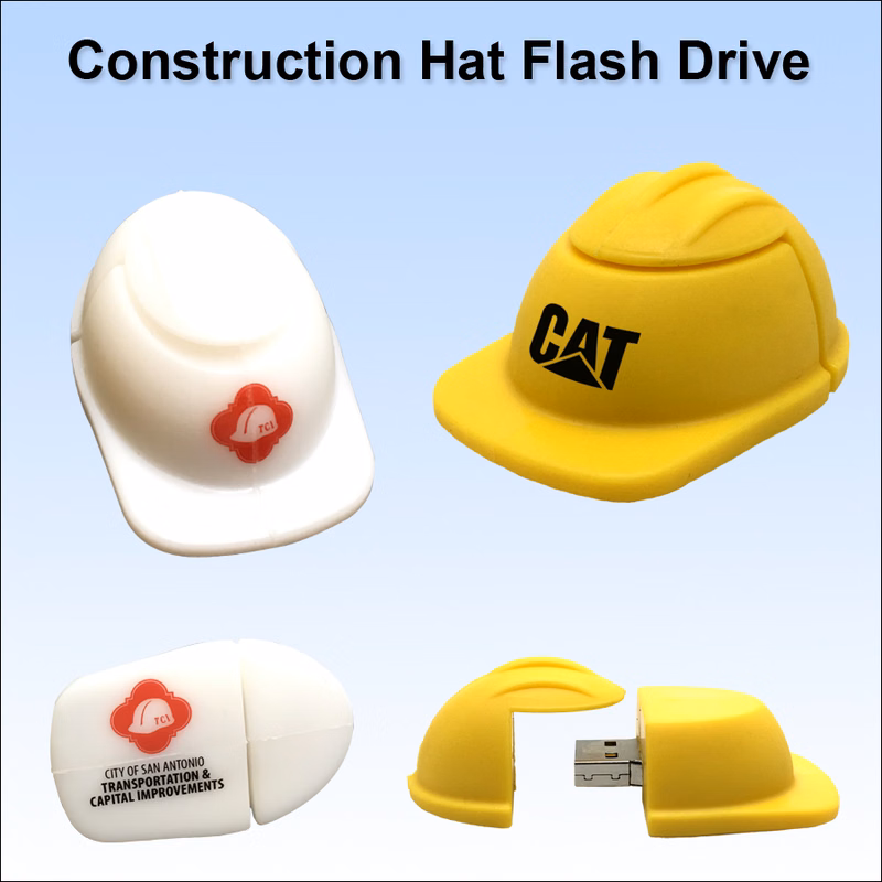 Construction Hat Flash Drive / USB - 1 GB