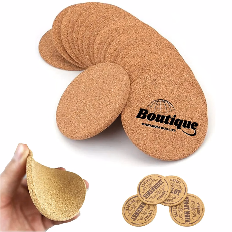 Thick Absorbent Anti-Slip Rustic Cork Coaster