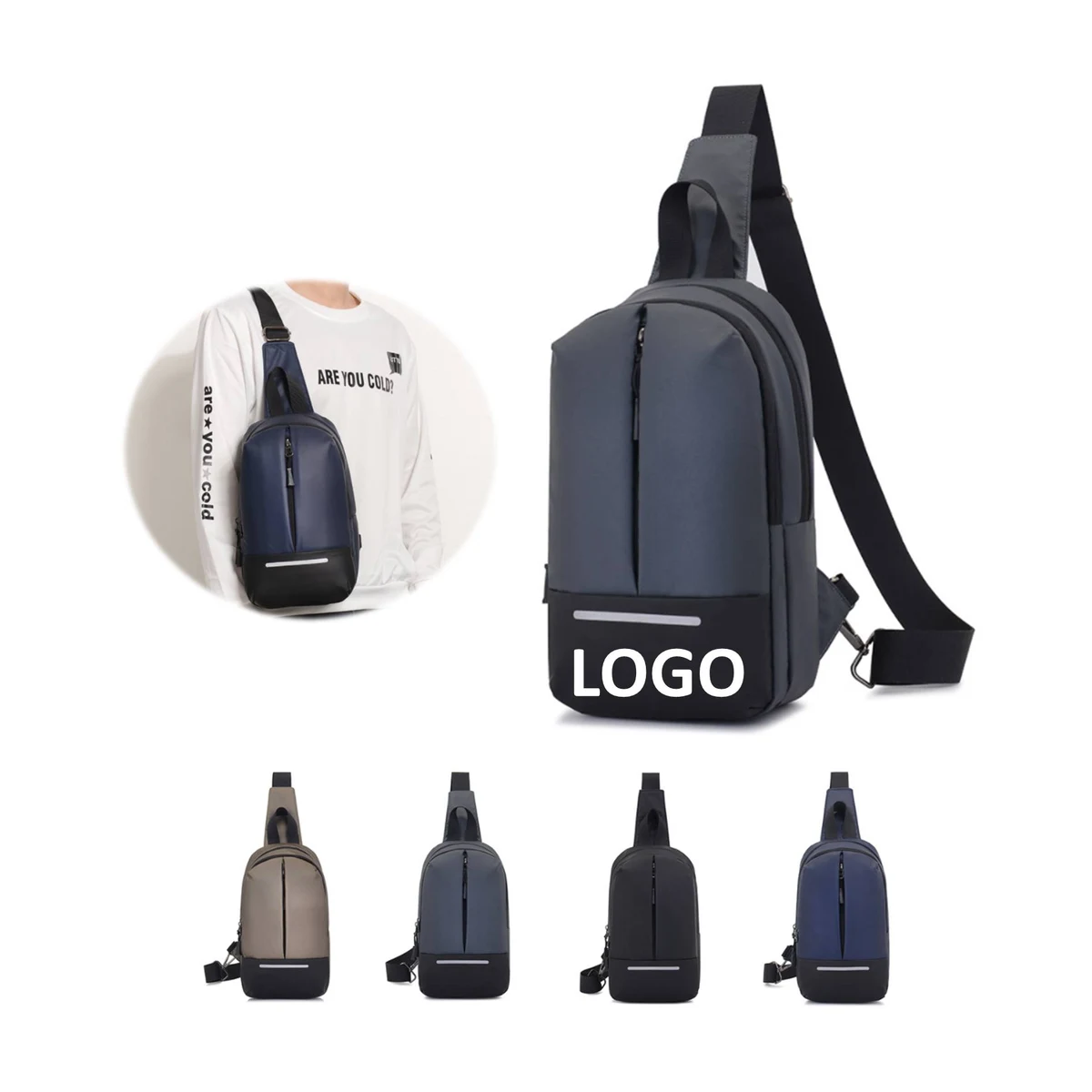 Fashion Men Business Travel Chest Bag 1