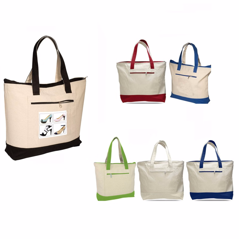 Colorful 12oz Canvas Tote Bag