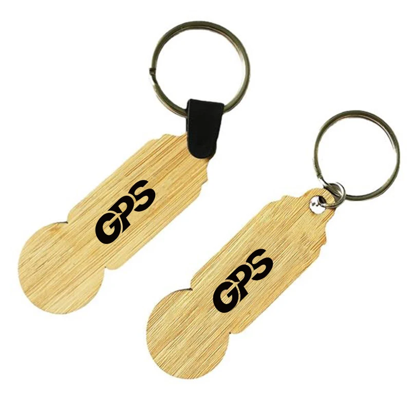 4 1/2 " Wood Token Keychain 1