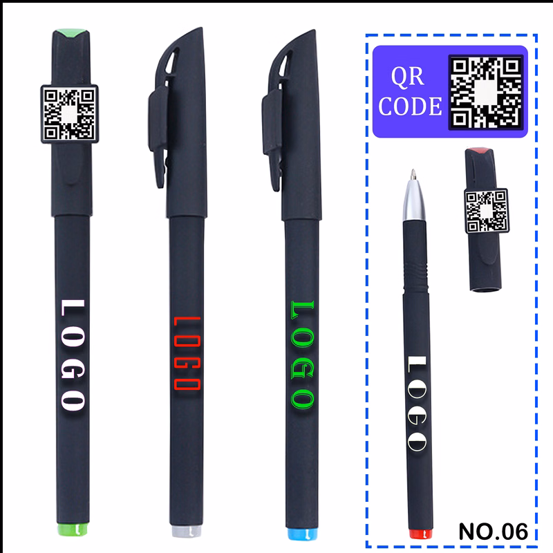 Skin-friendly ballpoint pens with QR codes