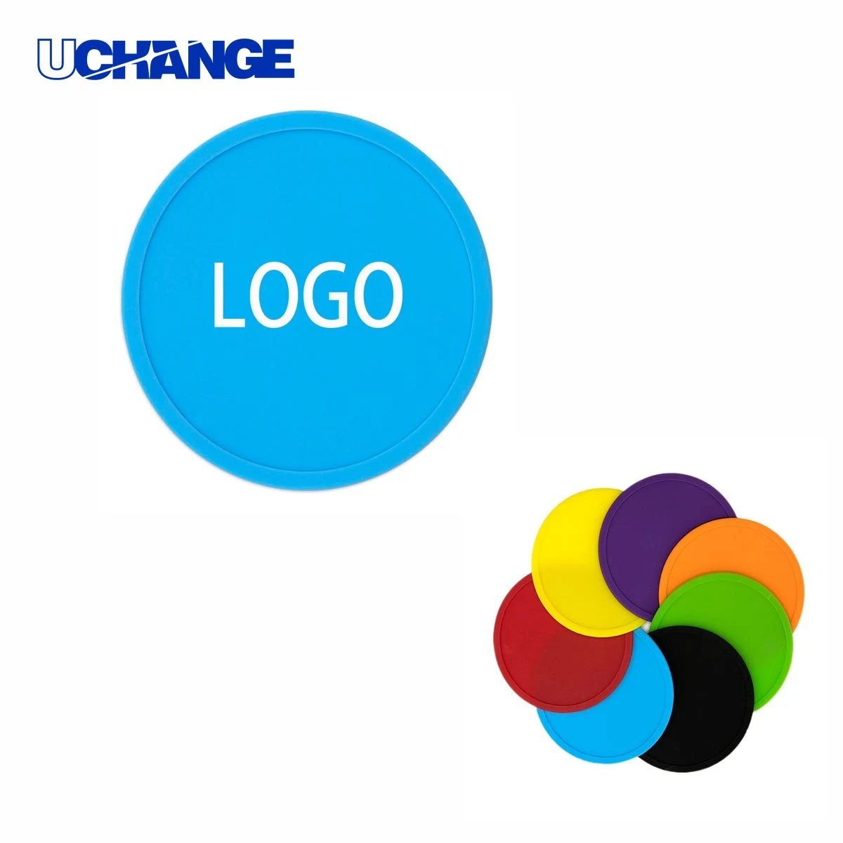 Full Color Round Silicone Coaster Mat 1