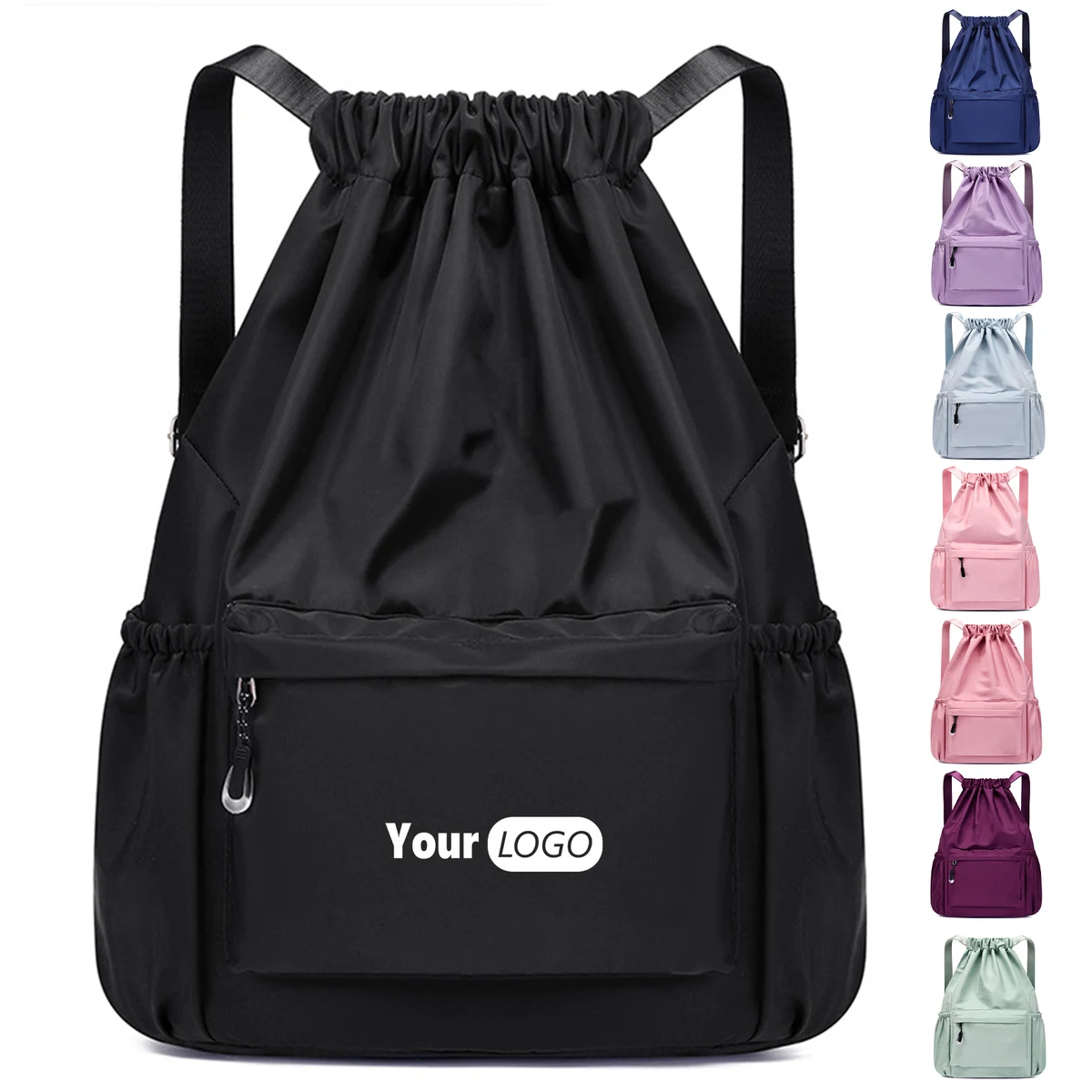 Polyester Waterproof Drawstring Backpack 1