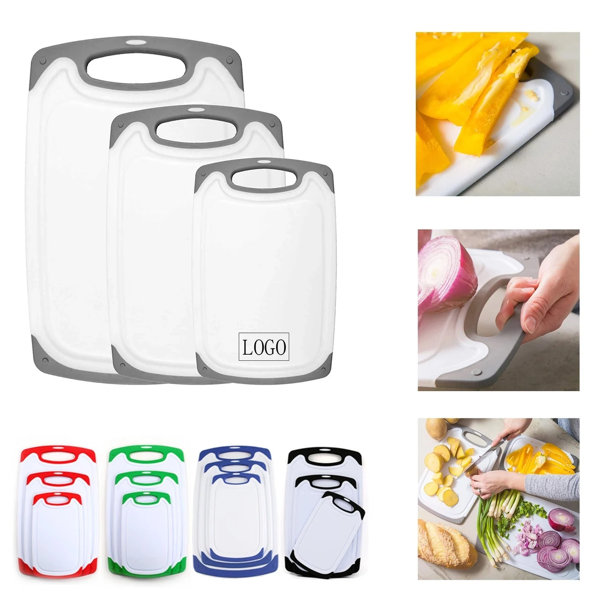 Set of 3 Plastic Cooking Cutting Board 1
