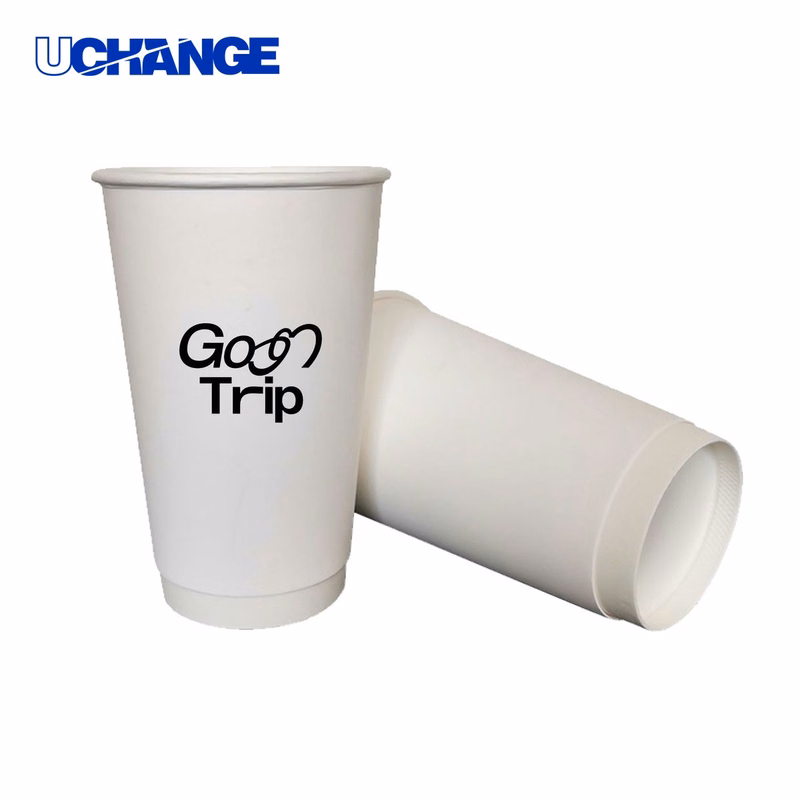 Hollow Double-Layer Thick Coffee Paper Cup (16OZ)