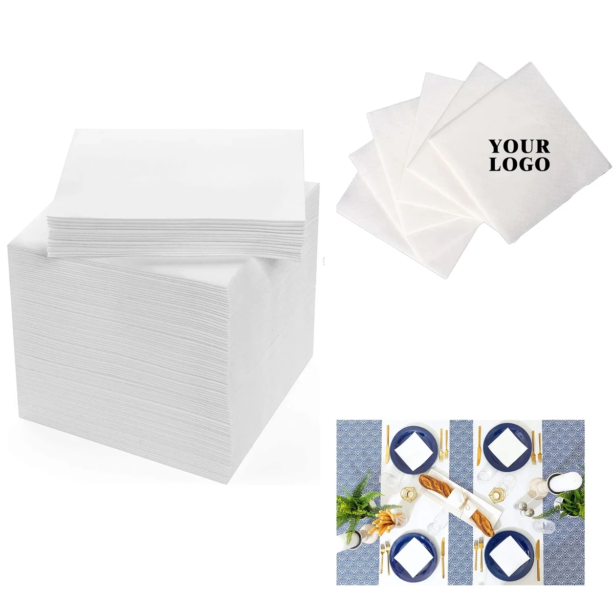 2-Ply Restaurant Folded Napkins 1