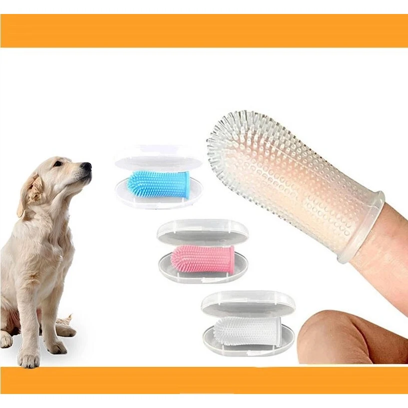 Pet Dog Kids Silicone Teethbrush Fingerbrush 1