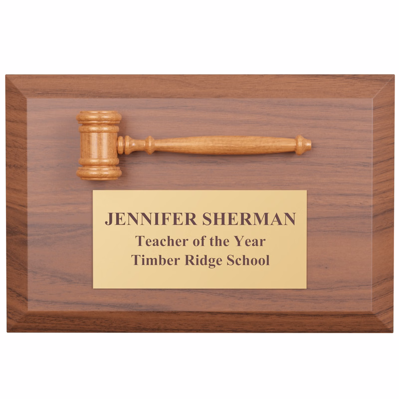 4" x 6" Gavel Plaque