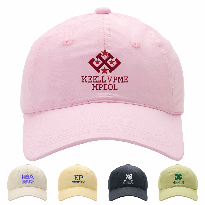 6-Panel Tencel Cotton Embroidered Curved Brim Baseball Cap