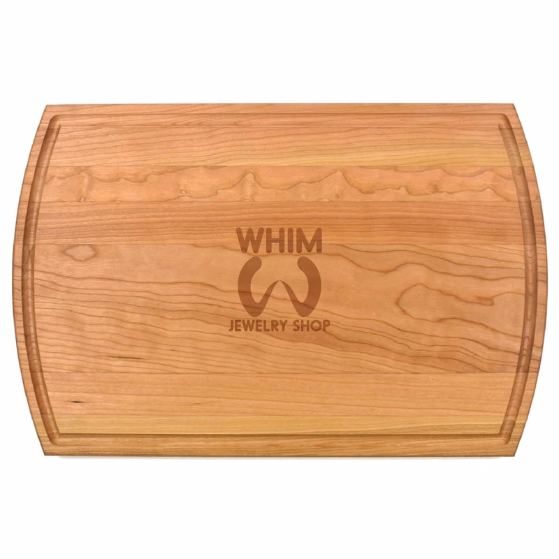 10 1/2" x 16" x 3/4" Cherry Cutting Board with Juice Groove