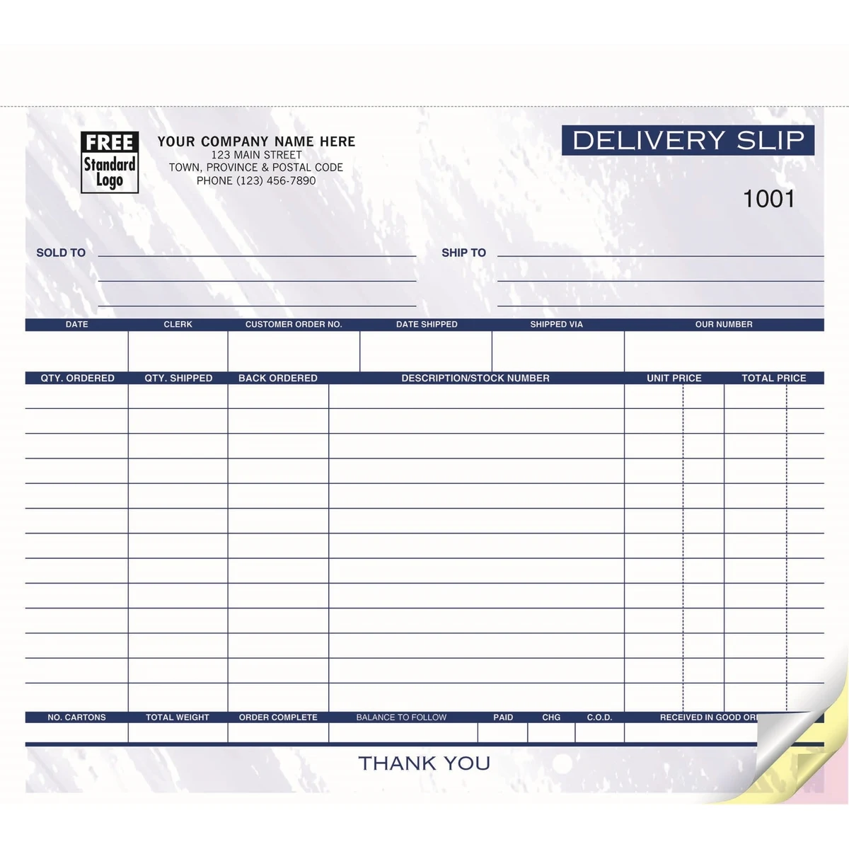 Delivery Confirmation Slips 1