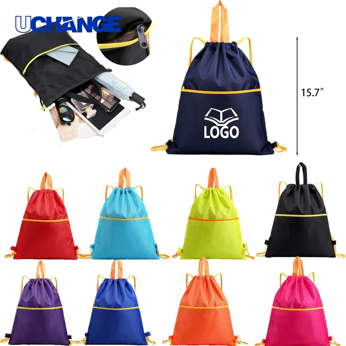 420D Waterproof Drawstring Backpack 1