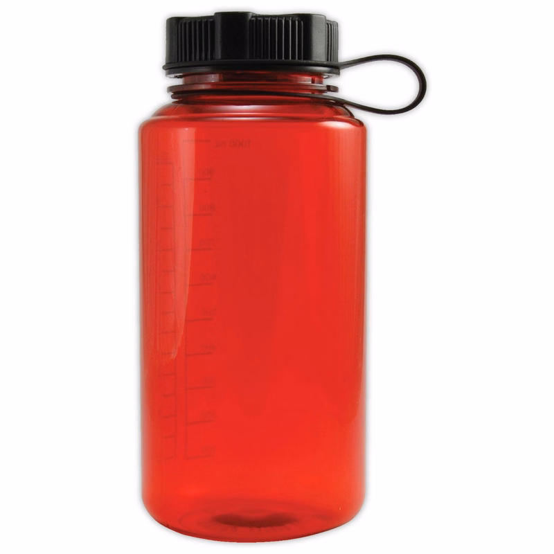 32 oz. BPA free Plastic Water Bottle w/ Tethered lid