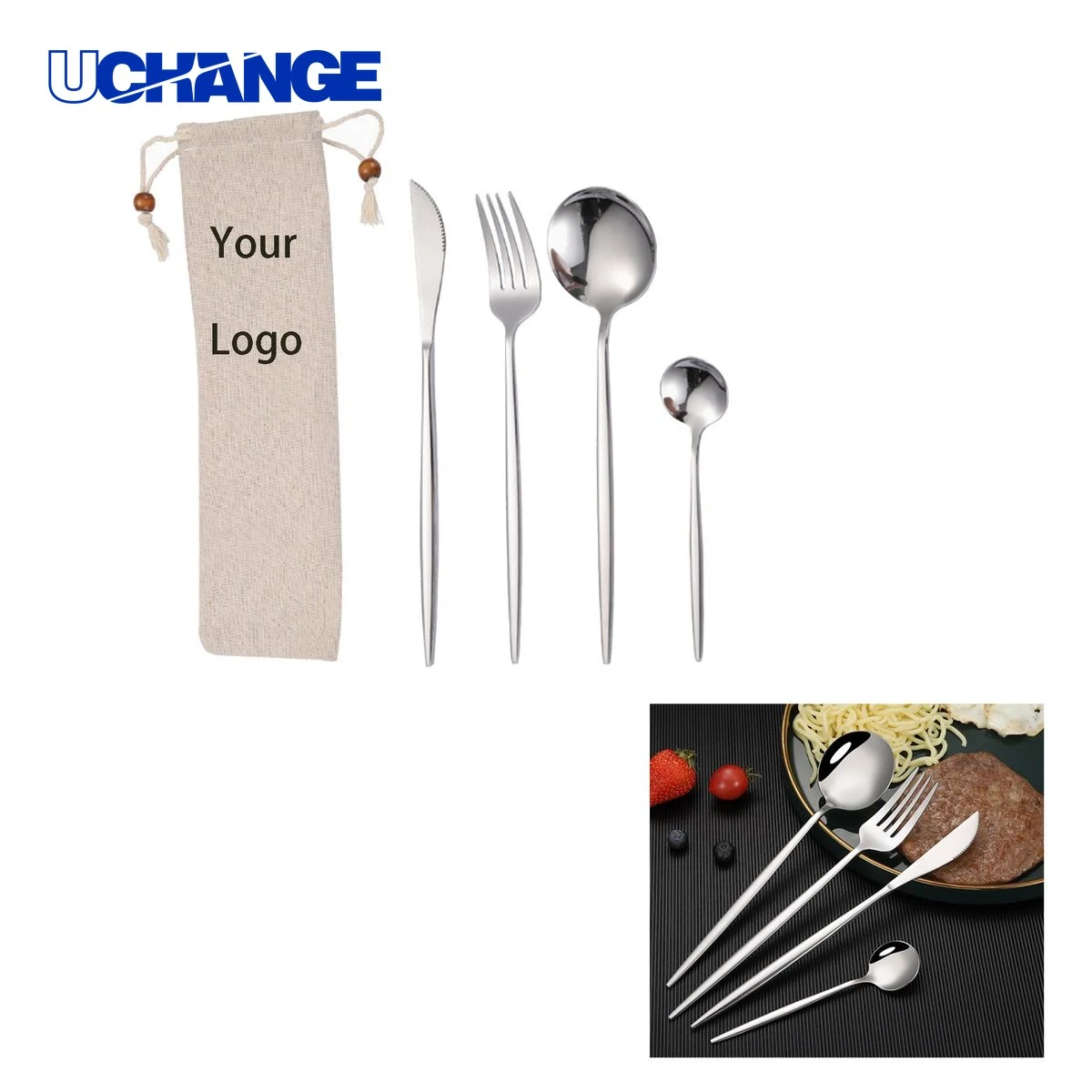 Stainless Steel Spoon Fork Cutlery Set 1