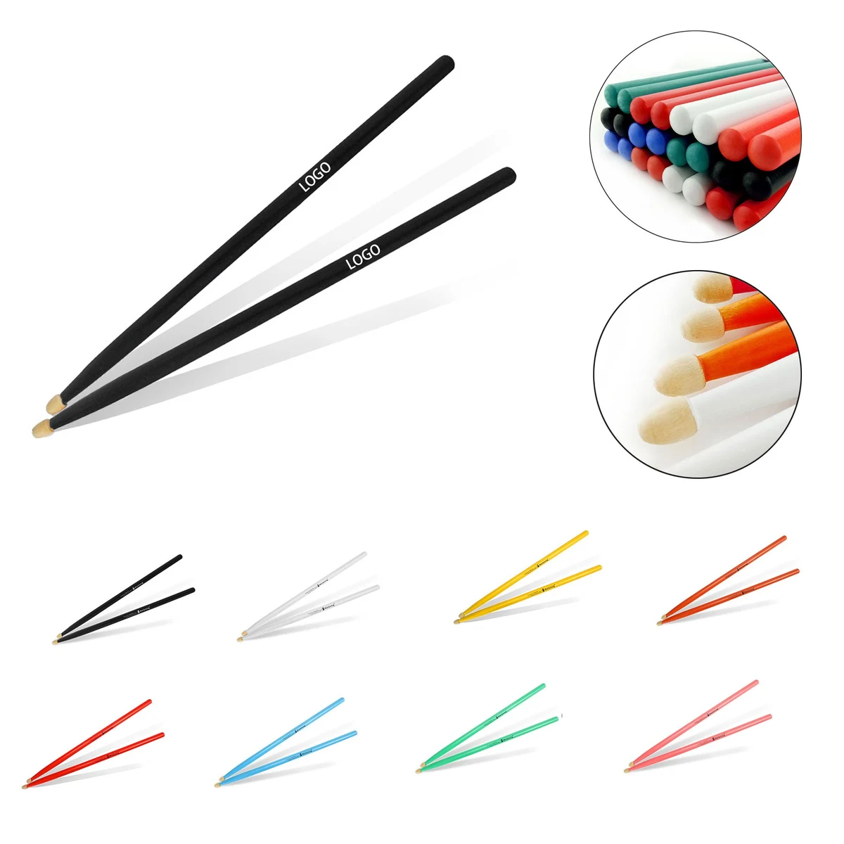 Colors Drum Sticks 5A Wood Tip Drumstick 1