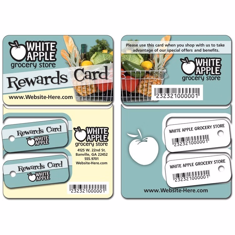 Plastic Laminated (1S) Key Tag/Wallet Card Combo - 3.375x4.875 - 30 pt.