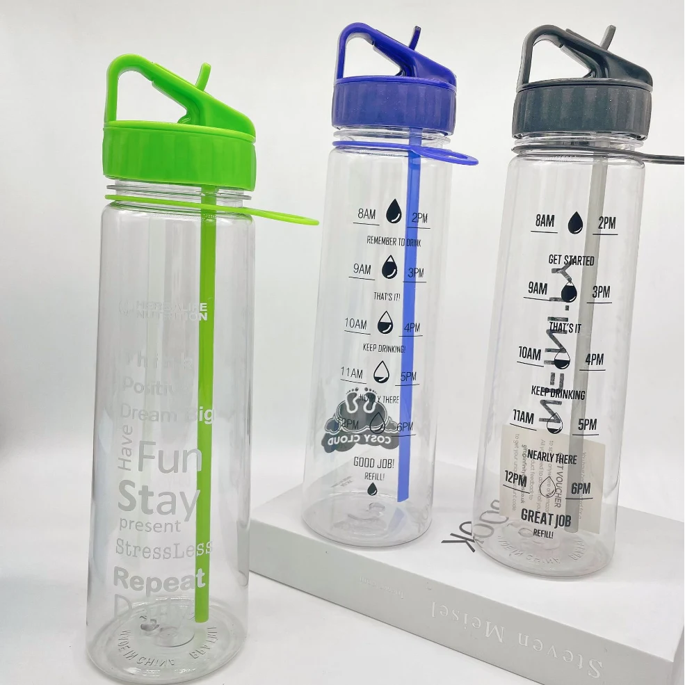 30oz Sports Water Bottle with Time Marker 1