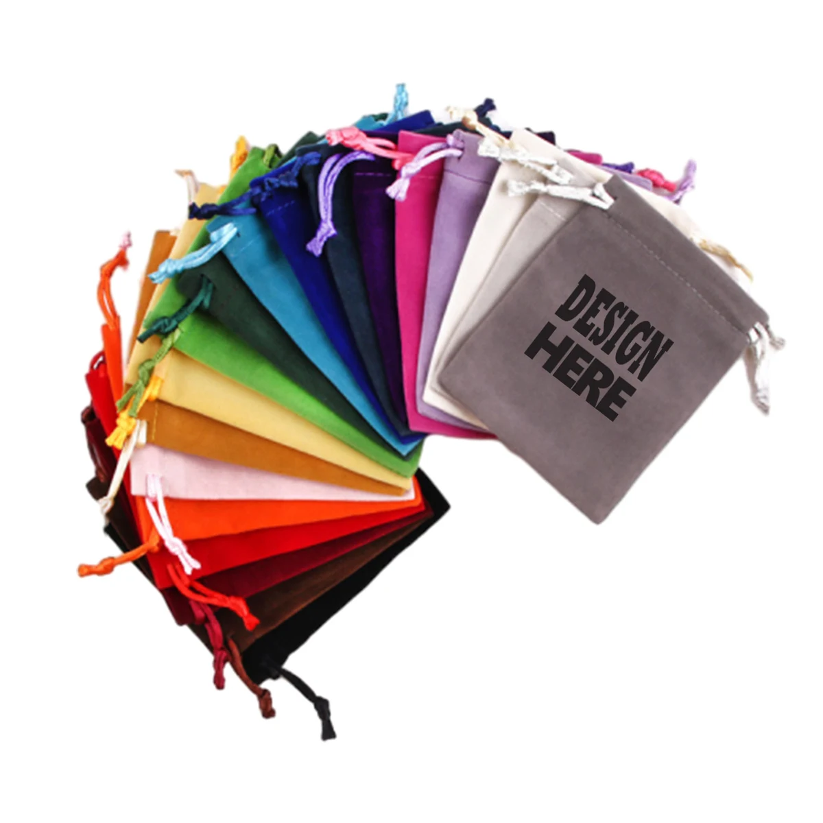 Customizable Velvet Drawstring Jewelry Bag 1