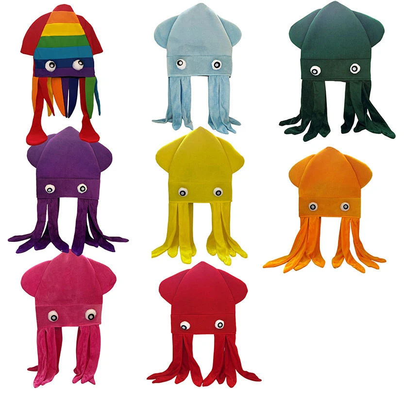 Rainbow Squid Hat 1