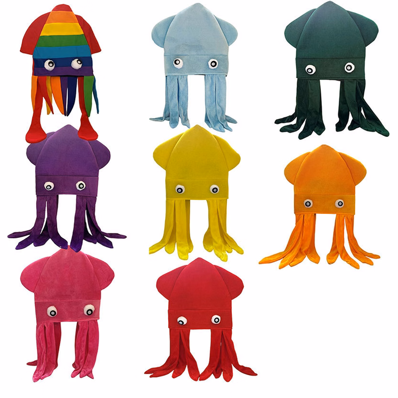 Rainbow Squid Hat