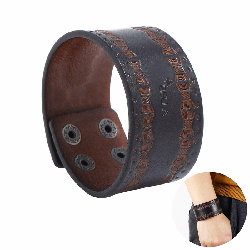 Genuine Leather Punk vintage cowhide bracelet