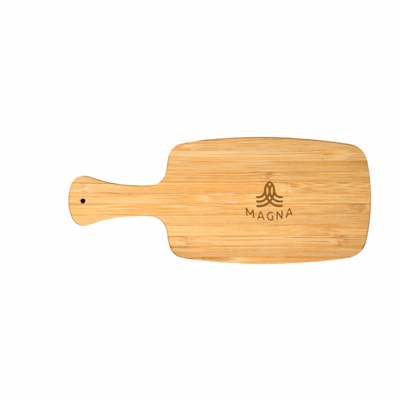 14.5" Rounded Corner Paddle Bamboo Cutting Board
