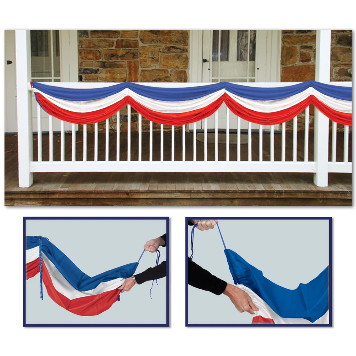 Patriotic Fabric Bunting 1