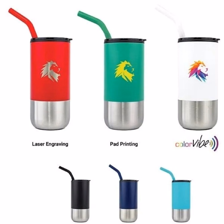 16 Oz. Savvy Sipper Tumbler with Straw