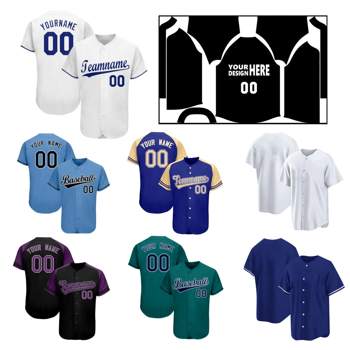 Summer Short-Sleeved Baseball Shirt 1