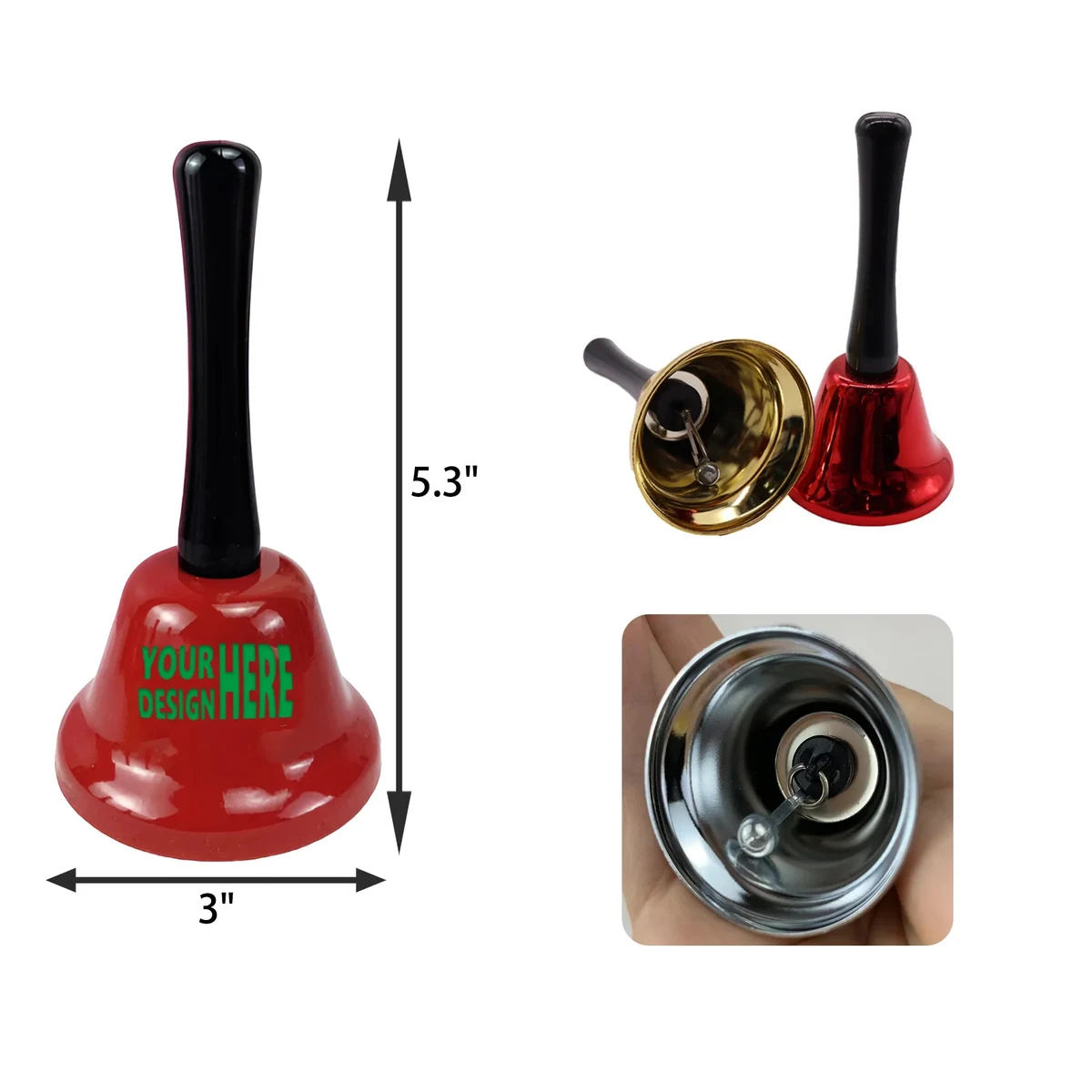 MOQ 50 PCS Christmas Hand Bell 1