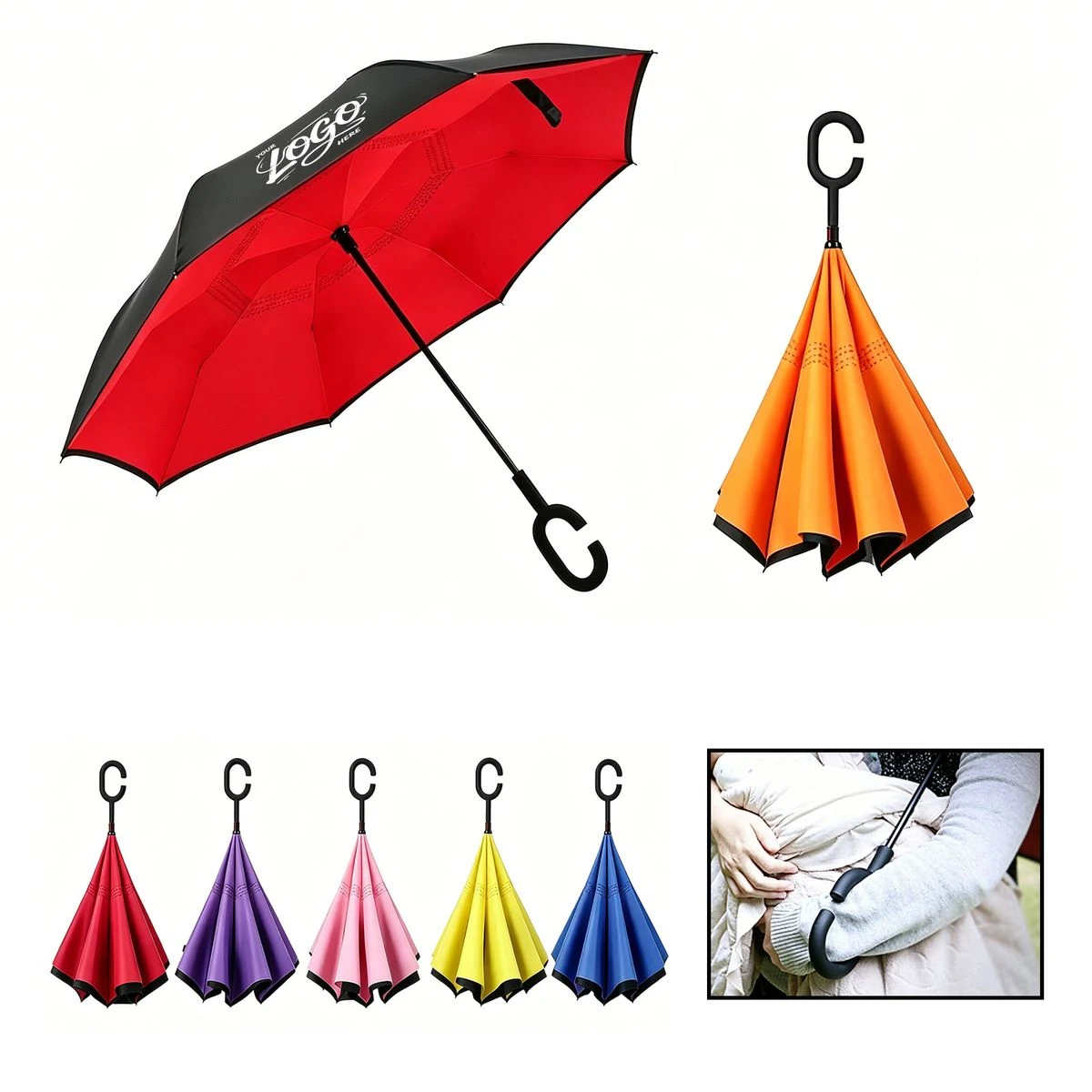 MOQ 50 Reverse Upside Down Umbrella 1