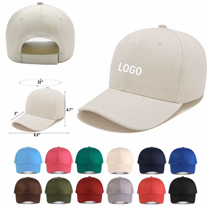 Custom Classic Baseball Cap With Adjustable Back
